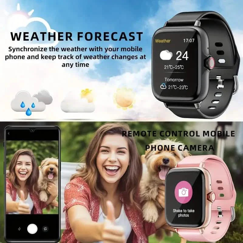Full Touch Screen Smart Watch – Activity Tracker, Calls & Messages, Pedometer